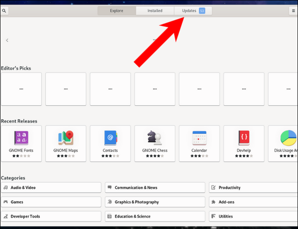 Fedora-Software-updates-section
