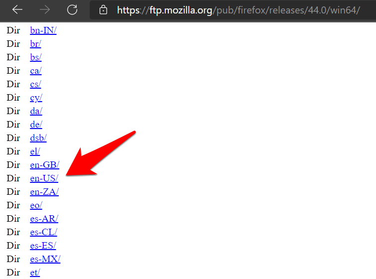 Firefox-FTP-Release-Directory-Language-Folder