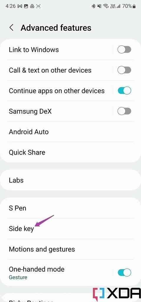 Galaxy-S22-Ultra-advanced-features-setting-with-arrow-pointing-at-Side-key-option-1-478x1024-1