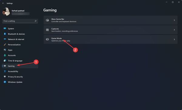 Gaming-Mode