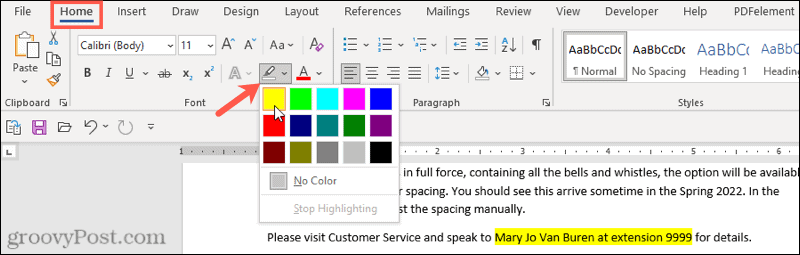 HighlightSelected-WordHighlightText