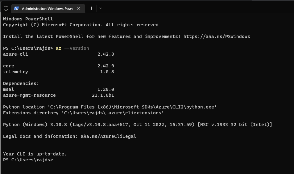 Install-Azrure-CLI-on-Windows-11