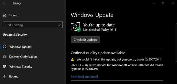 KB5001649-update-error-0x80070541-1