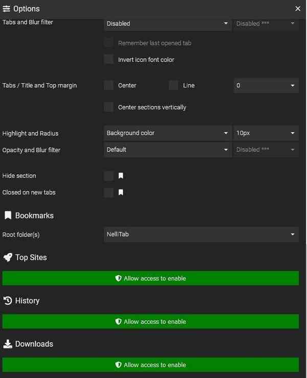 NelliTab-settings