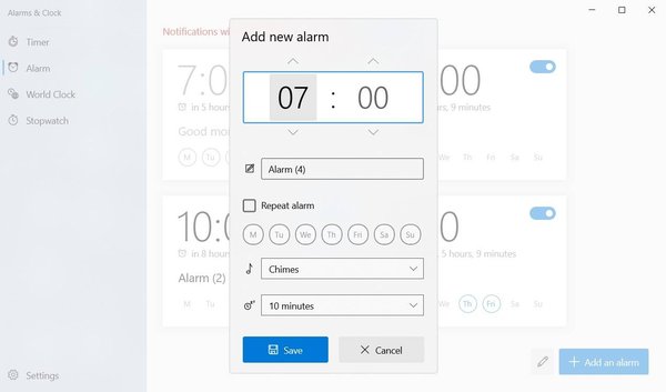 New-Alarms-app