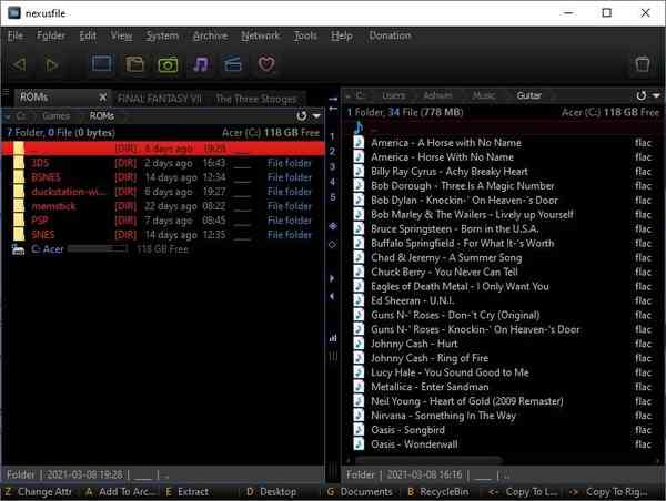 NexusFile-is-a-free-dual-pane-file-manager-similar-to-Total-Commander