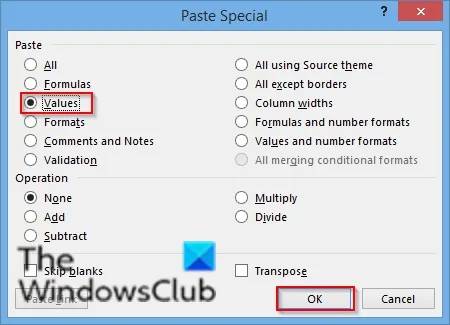 Paste-special-value Paste-special-value