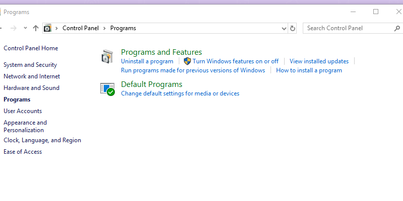 Programs-and-Feaures