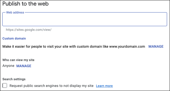 PublishingOptions-GoogleSitesWhatIs