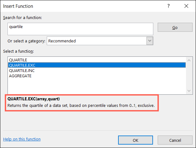QuartileFunction-ExcelFindFunction