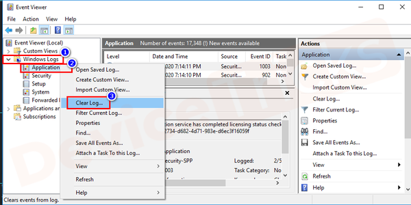 Right-click-on-the-Application-folder-and-click-on-clear-log-option