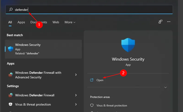 Search-WIndows-defender