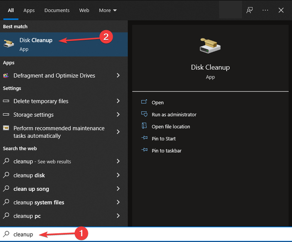 Search-for-Disk-cleanup