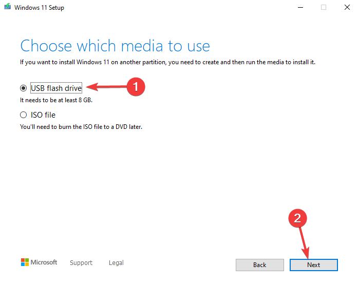 Select-Flash-Drive-option