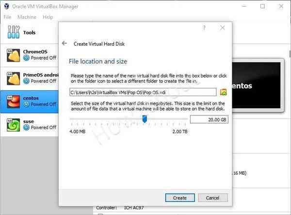 Set-hard-disk-space-for-POP-OS-linux-distro