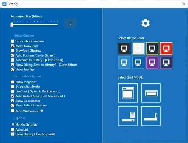 Sniptool-2.0-settings