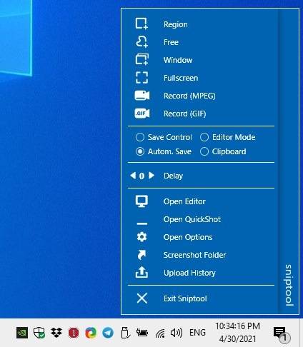 Sniptool-v2-dock-mode-interface
