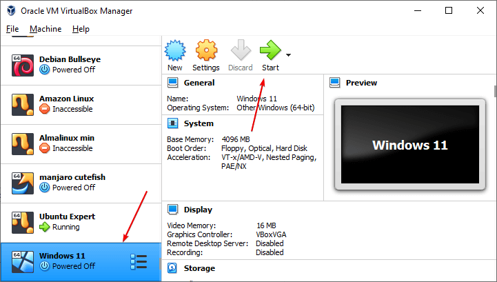Start-Windows-11-virtual-machine