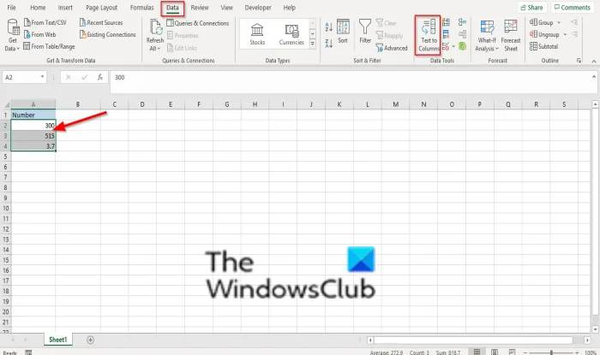 Text-to-column Text-to-column