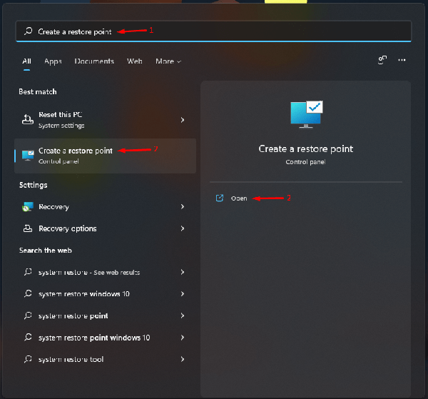 Type-Create-a-restore-point-and-click-to-open-it-1