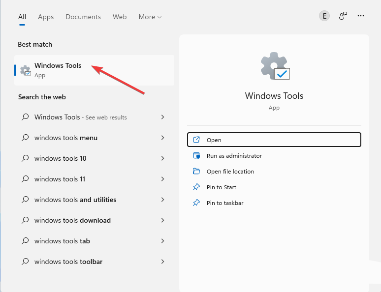 Type-Windows-tools-in-the-search-bar-1