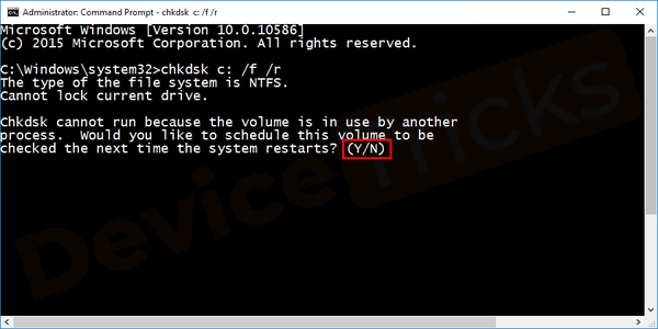 Type-Y-and-press-Enter-key