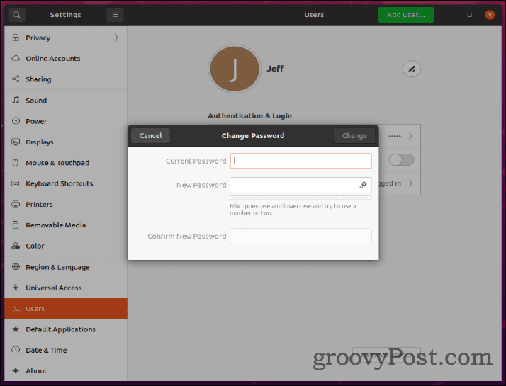 Ubuntu-Change-Password
