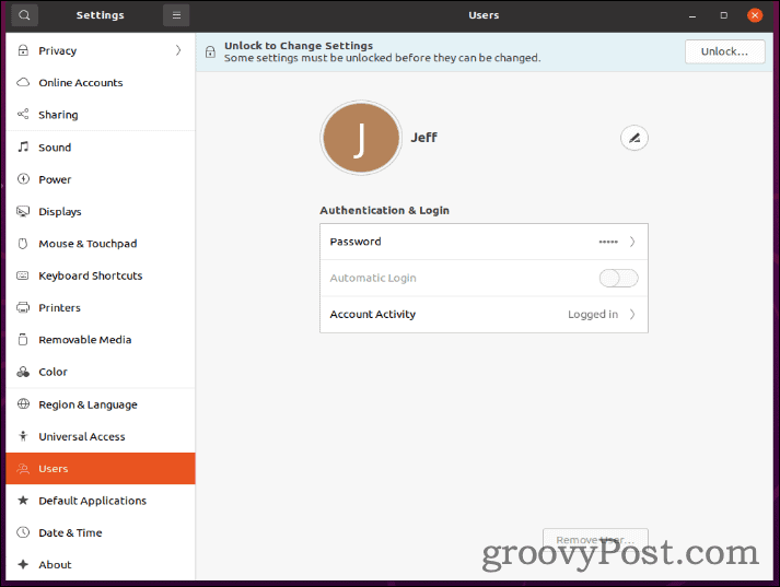 Ubuntu-Users-in-Settings