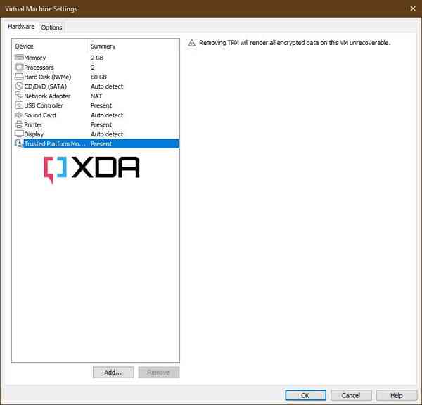 VMware-WS-Player-TPM-settings