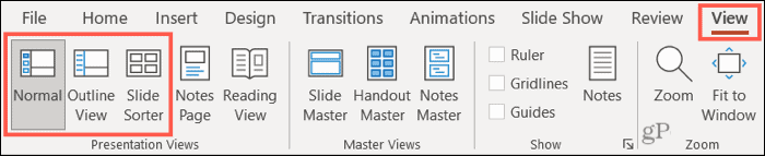 ViewNormalOutlineSorter-PowerPointTransitions