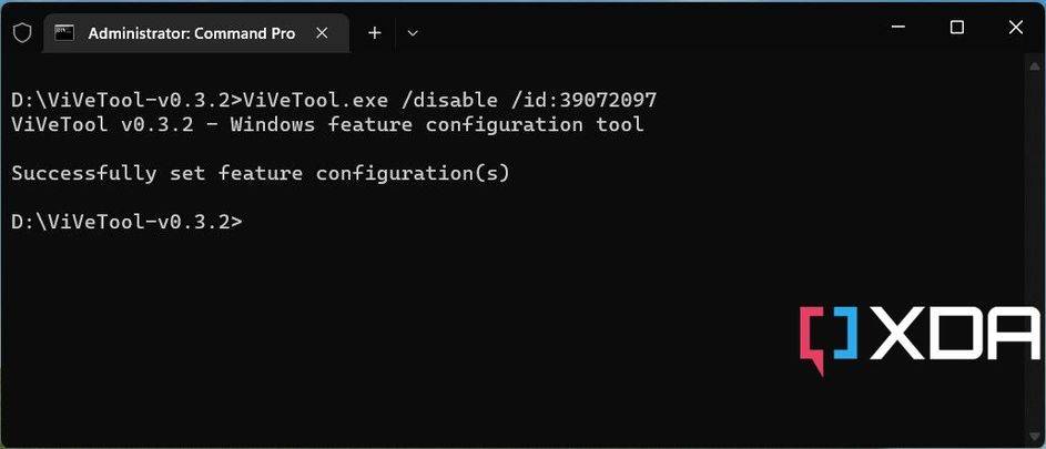 ViveTool-disable-feature