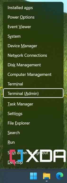 Windows-key-X-Terminal-Admin
