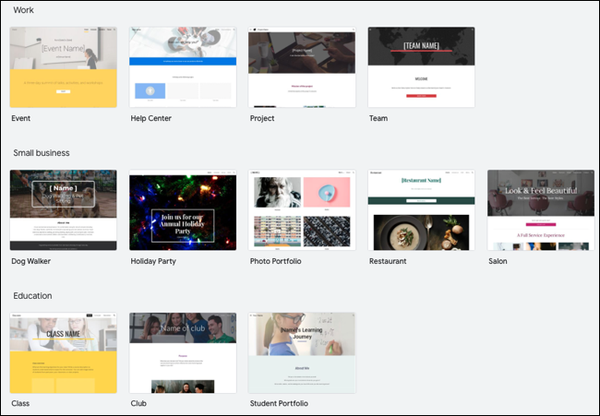 WorkBusinessEducationTemplates-GoogleSitesWhatIs