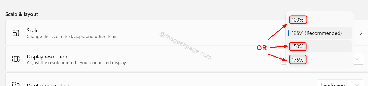 choose-scaling-level-from-list-win11