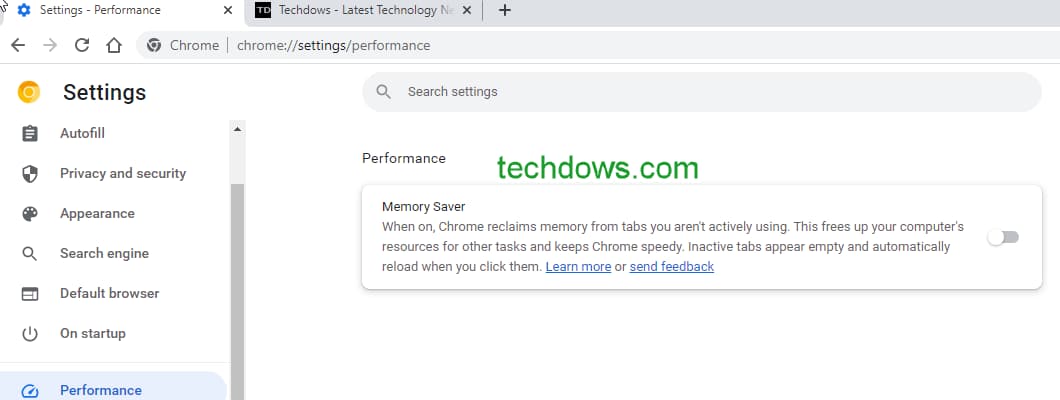 chrome-performance-sections-and-settings-with-memory-saver-toggle