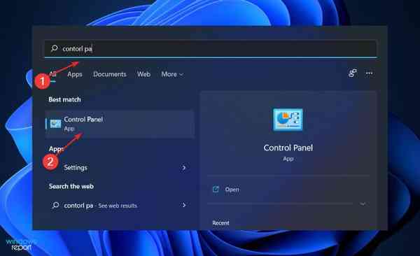 control-panel-searching