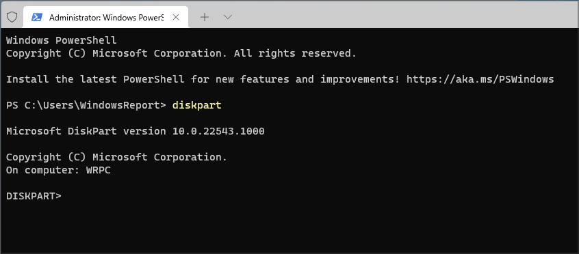diskpart-terminal