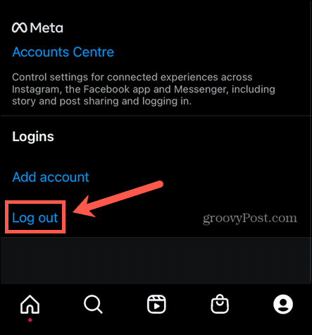 instagram-music-not-working-log-out
