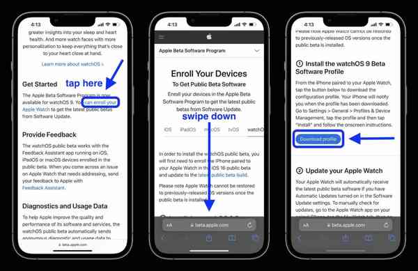 install-watchos-9-public-beta-2