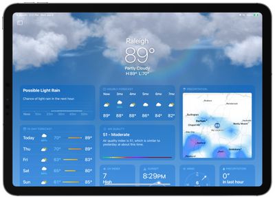 ipad 天气图 ipados 16