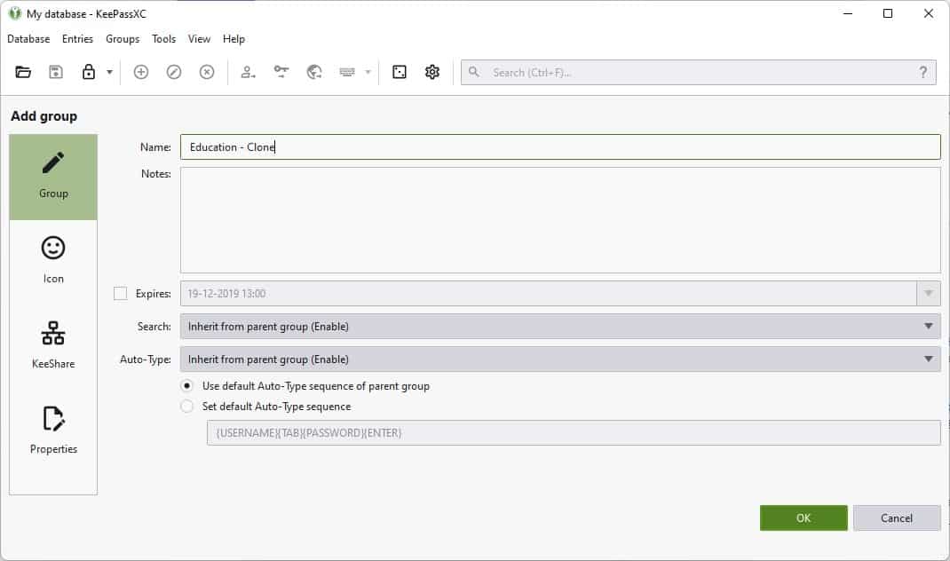 keepassxc-group-cloning