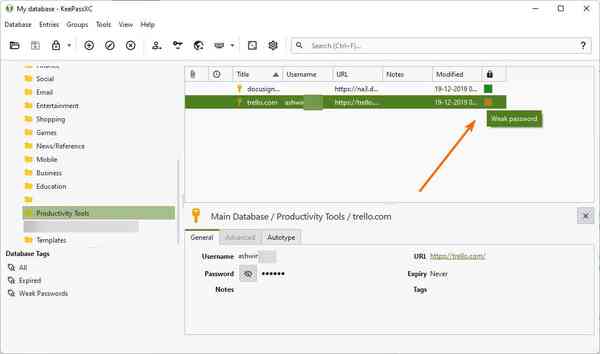 keepassxc-password-rating keepassxc-password-rating