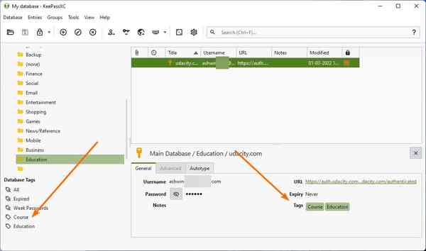 keepassxc-tags keepassxc-tags