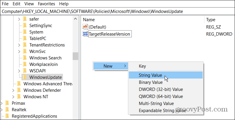 new-string-value-registry