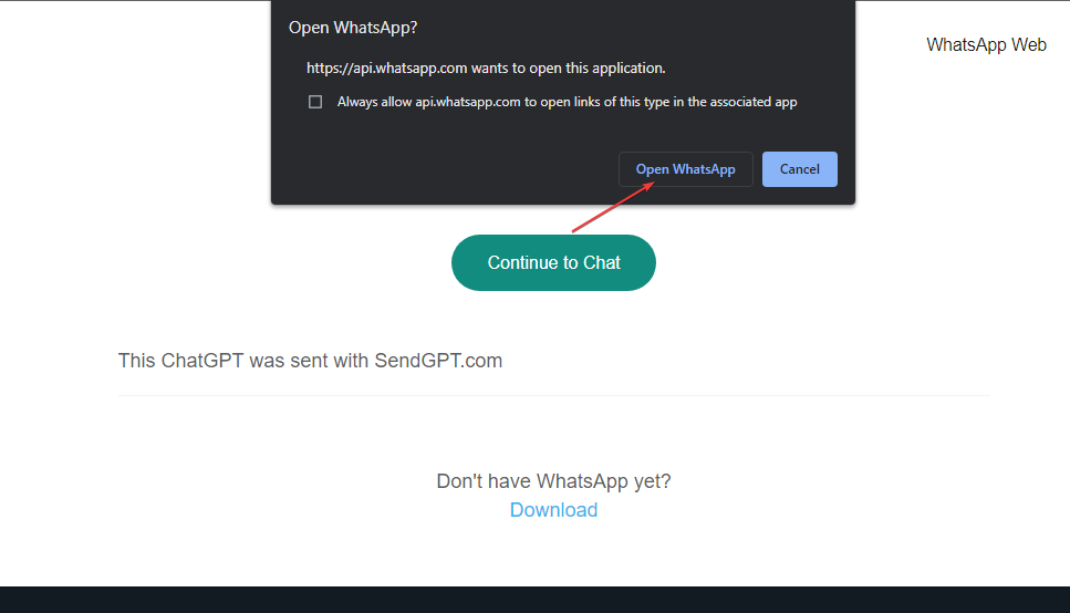 open-WHatsapp open-WHatsapp