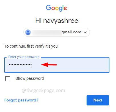 password
