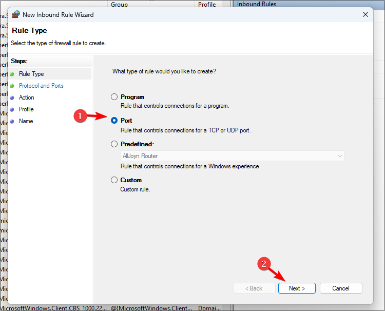 port-firewall-w11 port-firewall-w11