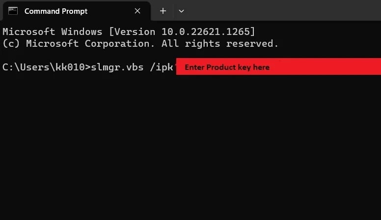 product-key-command-W11