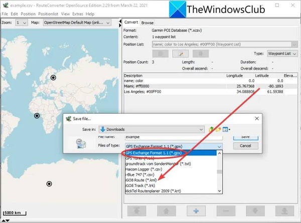 routeconverter_convert-csv-to-gpx-kml-windows-11-10