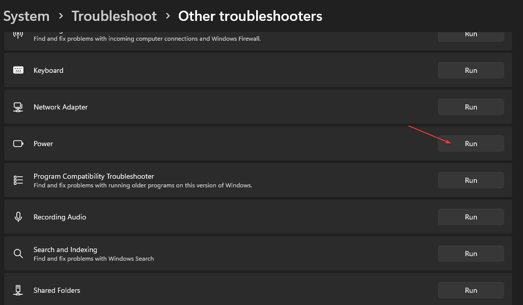 run-power-troubleshooter